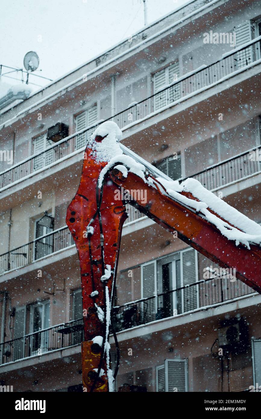 Neve ad Atene Foto Stock