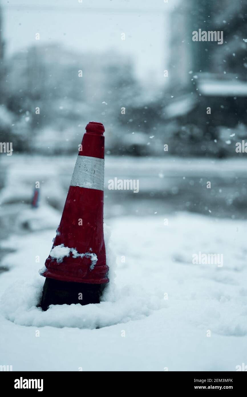 Neve ad Atene Foto Stock