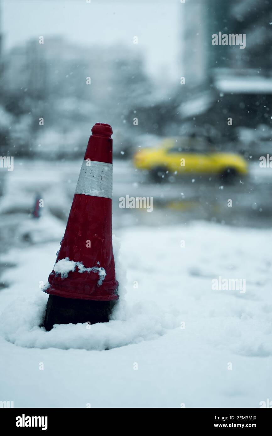 Neve ad Atene Foto Stock