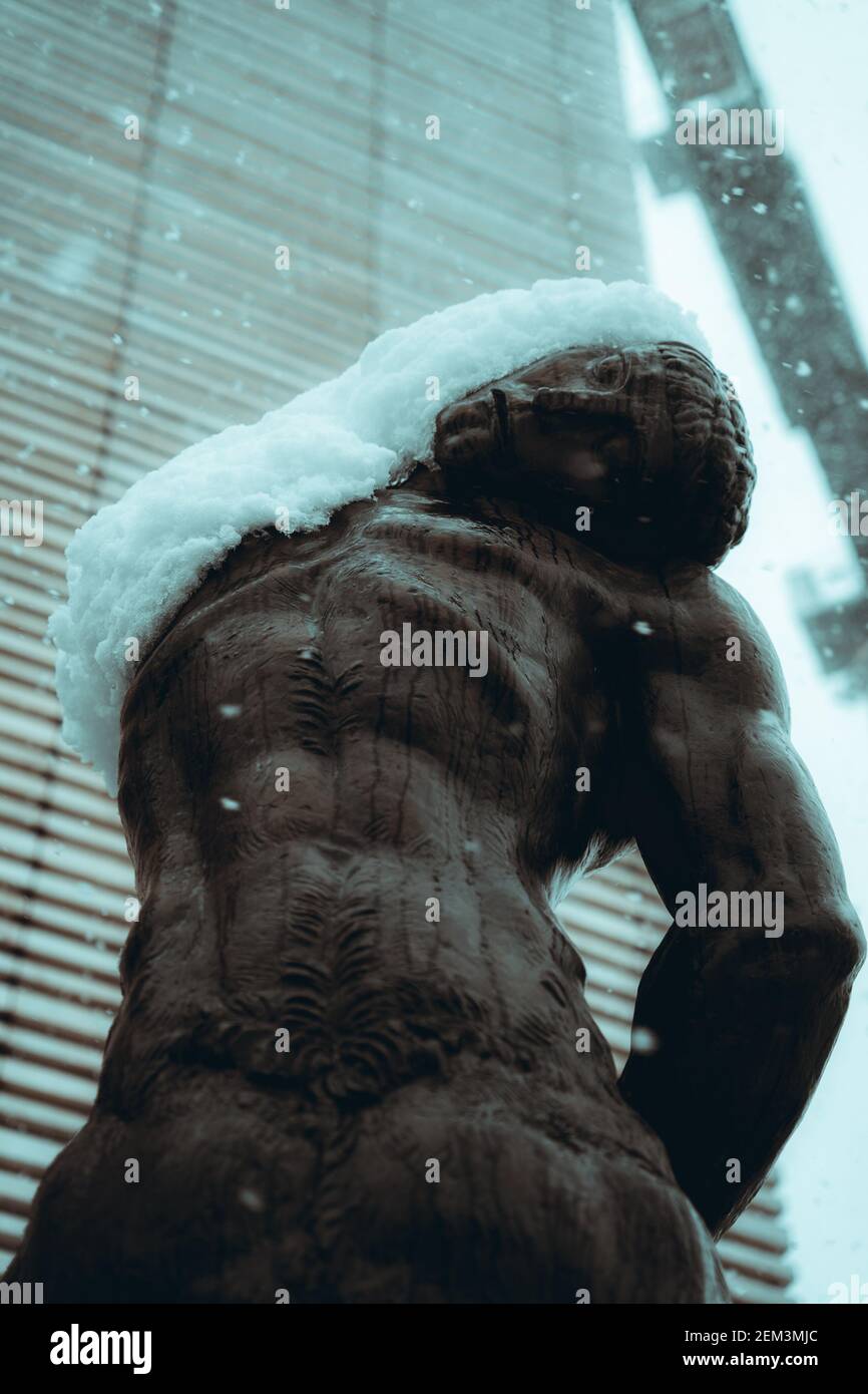 Neve ad Atene Foto Stock