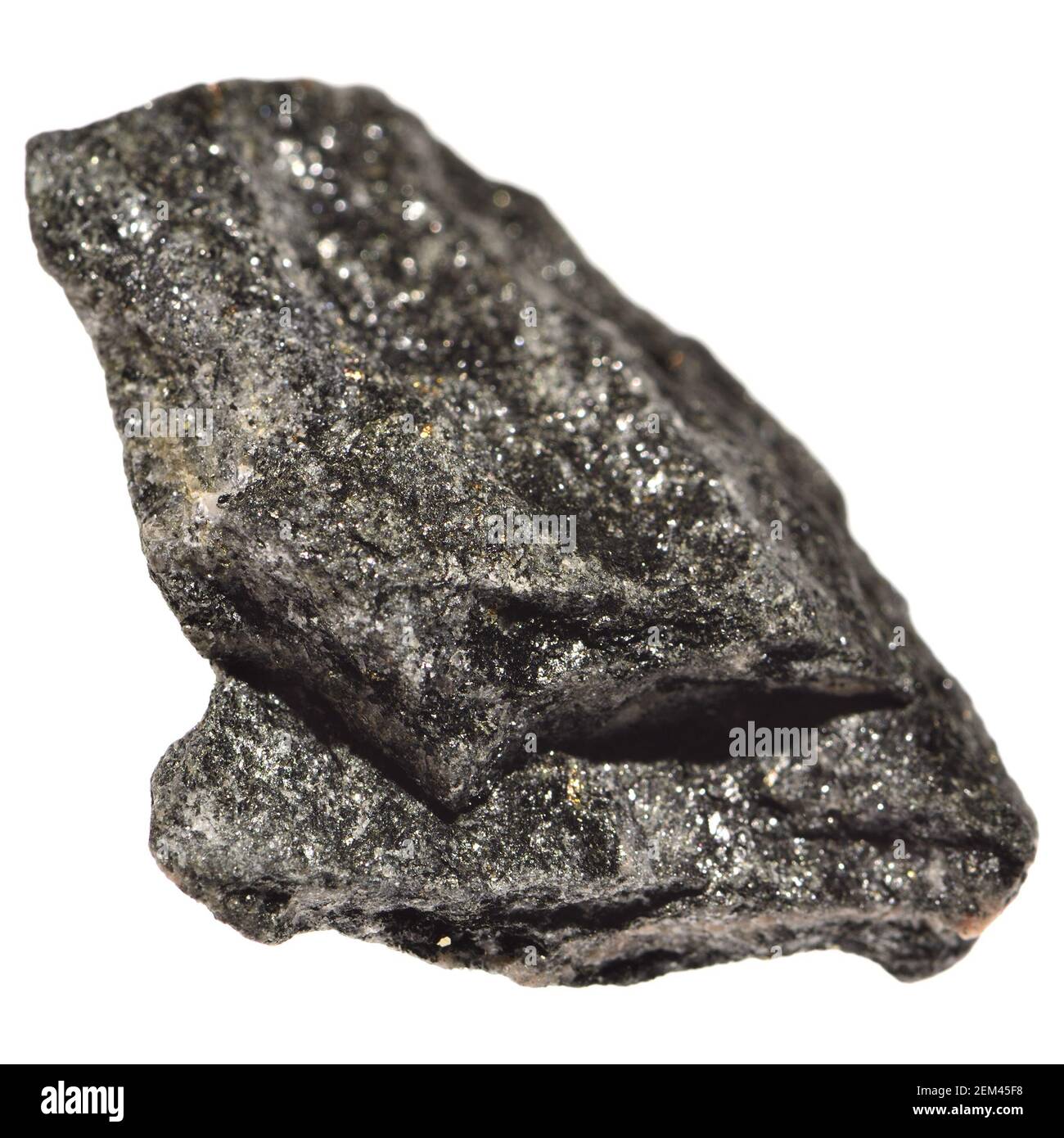 Gneiss (UK) tipo comune e ampiamente distribuito di roccia metamorfica. Foto Stock