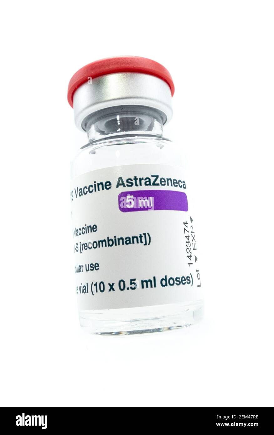 Vaccino AstracZeneca contro Covid-19 Foto Stock