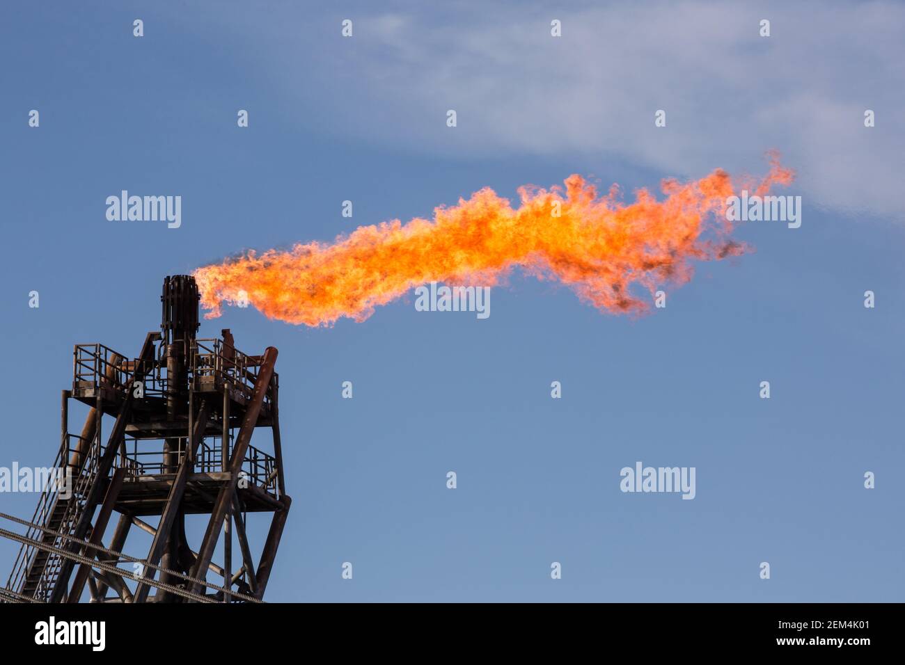 Una svasatura su un impianto o carro di perforazione offshore Foto Stock