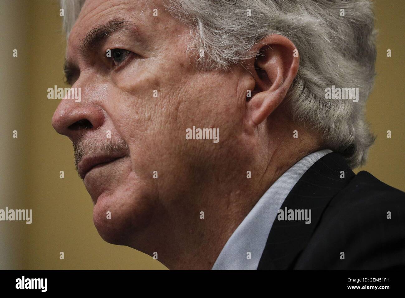 Washington, Stati Uniti. 24 Feb 2021. William Burns testimonia prima di un'audizione del Comitato di intelligenza del Senato sulla sua nomina a direttore della Central Intelligence Agency (CIA) a Capitol Hill a Washington, DC il 24 febbraio 2021. Foto in piscina di Tom Brenner/UPI Credit: UPI/Alamy Live News Foto Stock