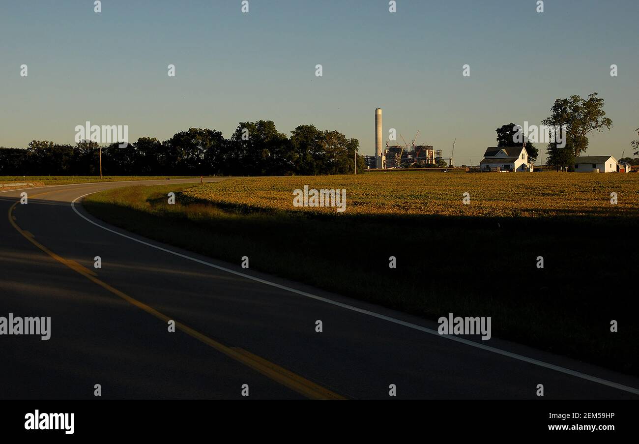 Il campus di Prairie state Energy è in fase di costruzione nel 2010 nel sud-ovest Illinois Foto Stock