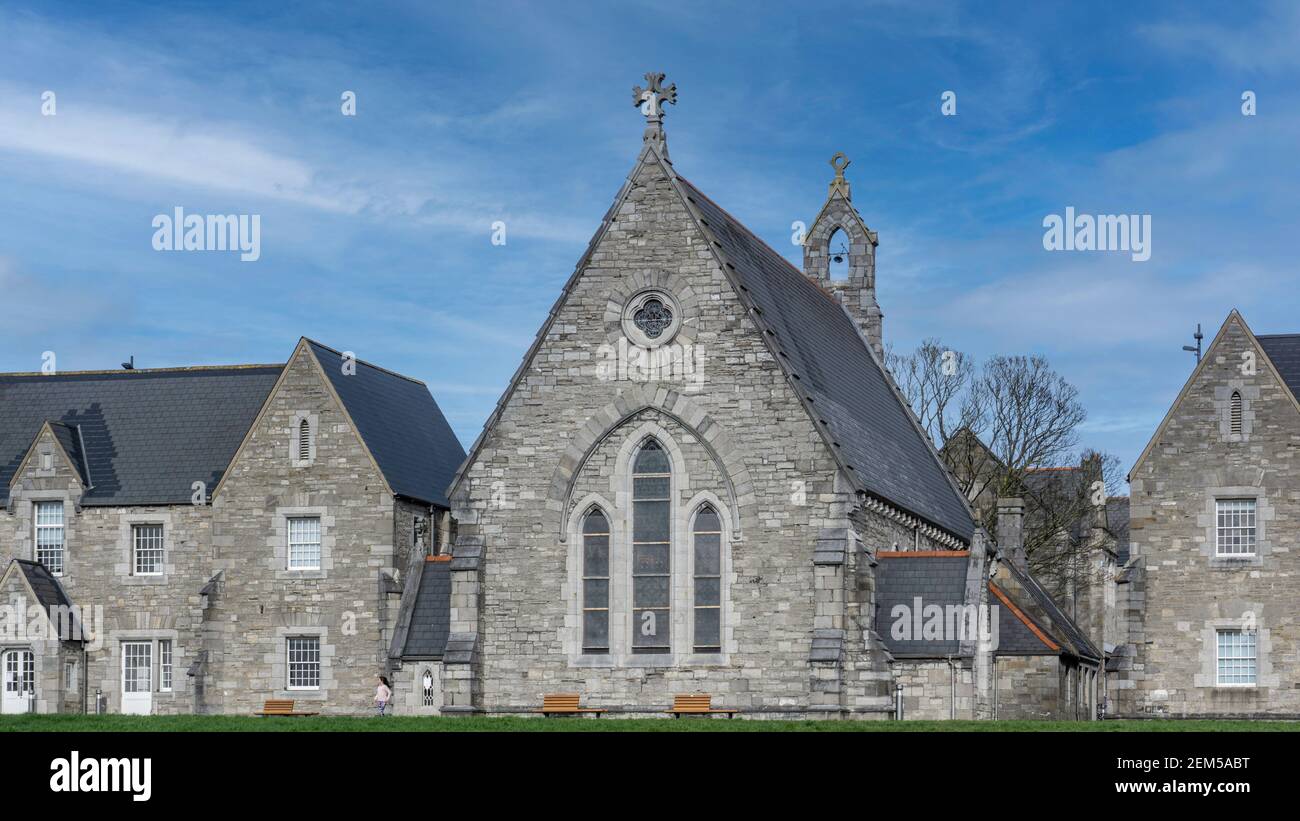 Università tecnologica del campus di Dublino a Grangegorman Dublino, Irlanda, un mix di edifici moderni e restaurati. Era un ex ospedale psichiatrico Foto Stock