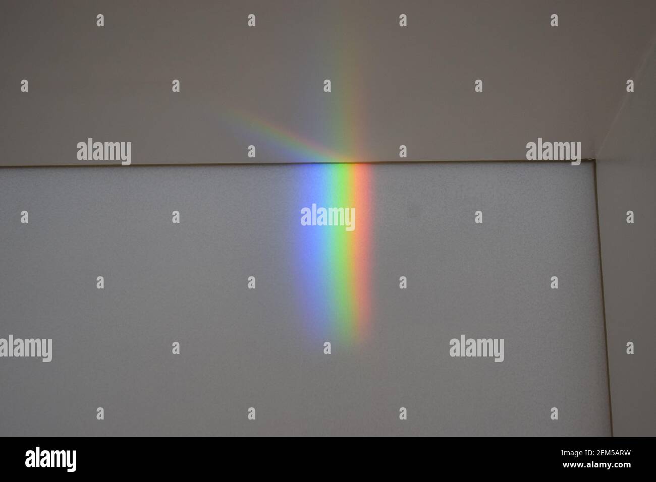 effetto luce prisma arcobaleno Foto Stock
