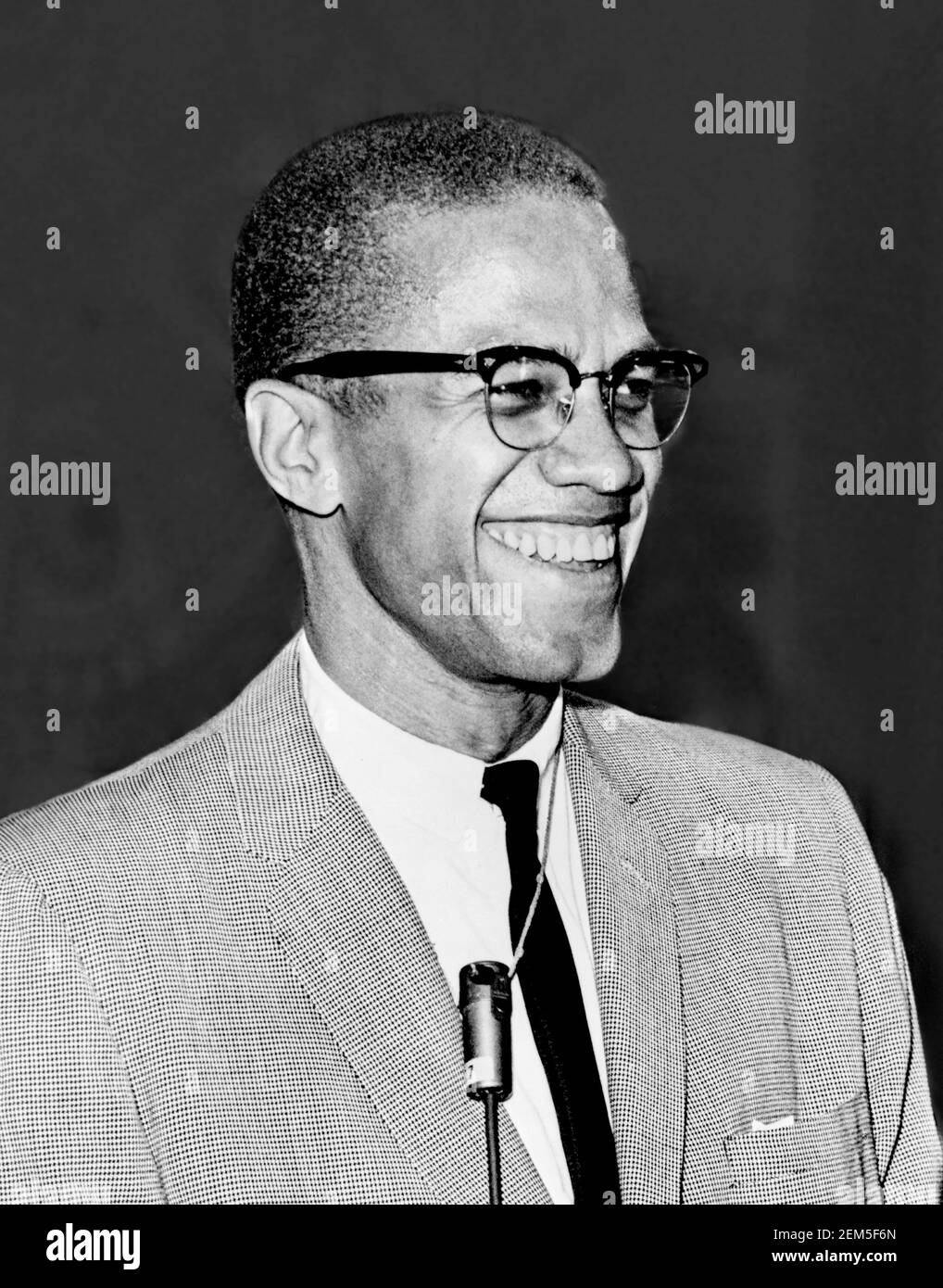 Malcolm X. Ritratto dell'attivista musulmano per i diritti umani Malcolm X ( b. Malcolm Little, 1925-1965), 1964 Foto Stock