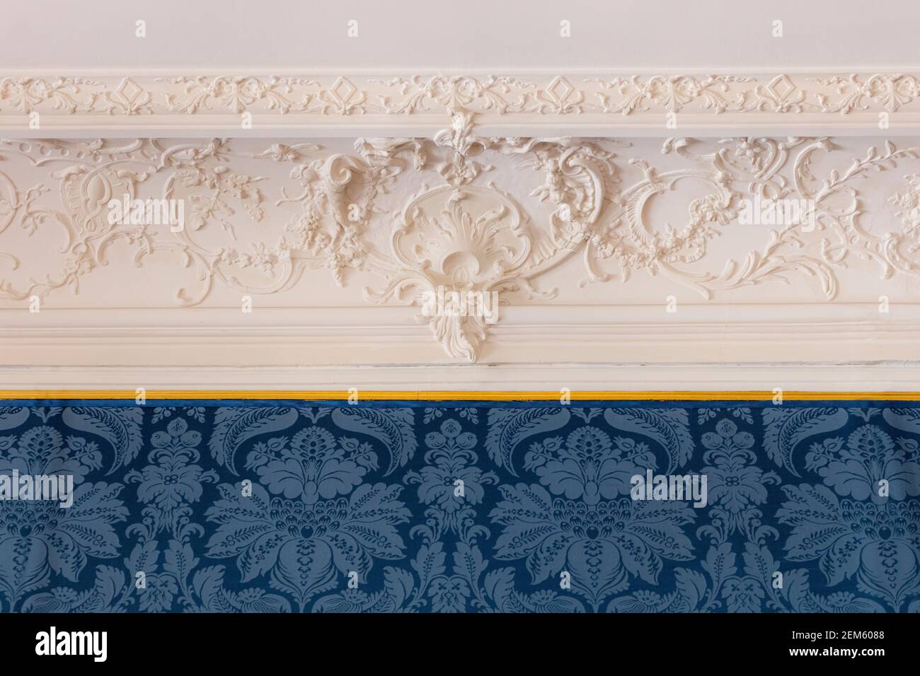 Pareti e soffitti decorati all'Hotel de Soubise, Maris, Parigi, Francia Foto Stock