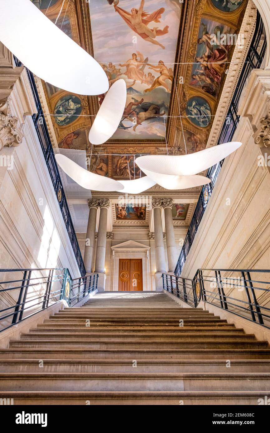 Scala al 2 ° piano presso Hotel de Soubise, Marais, Parigi, Francia Foto Stock