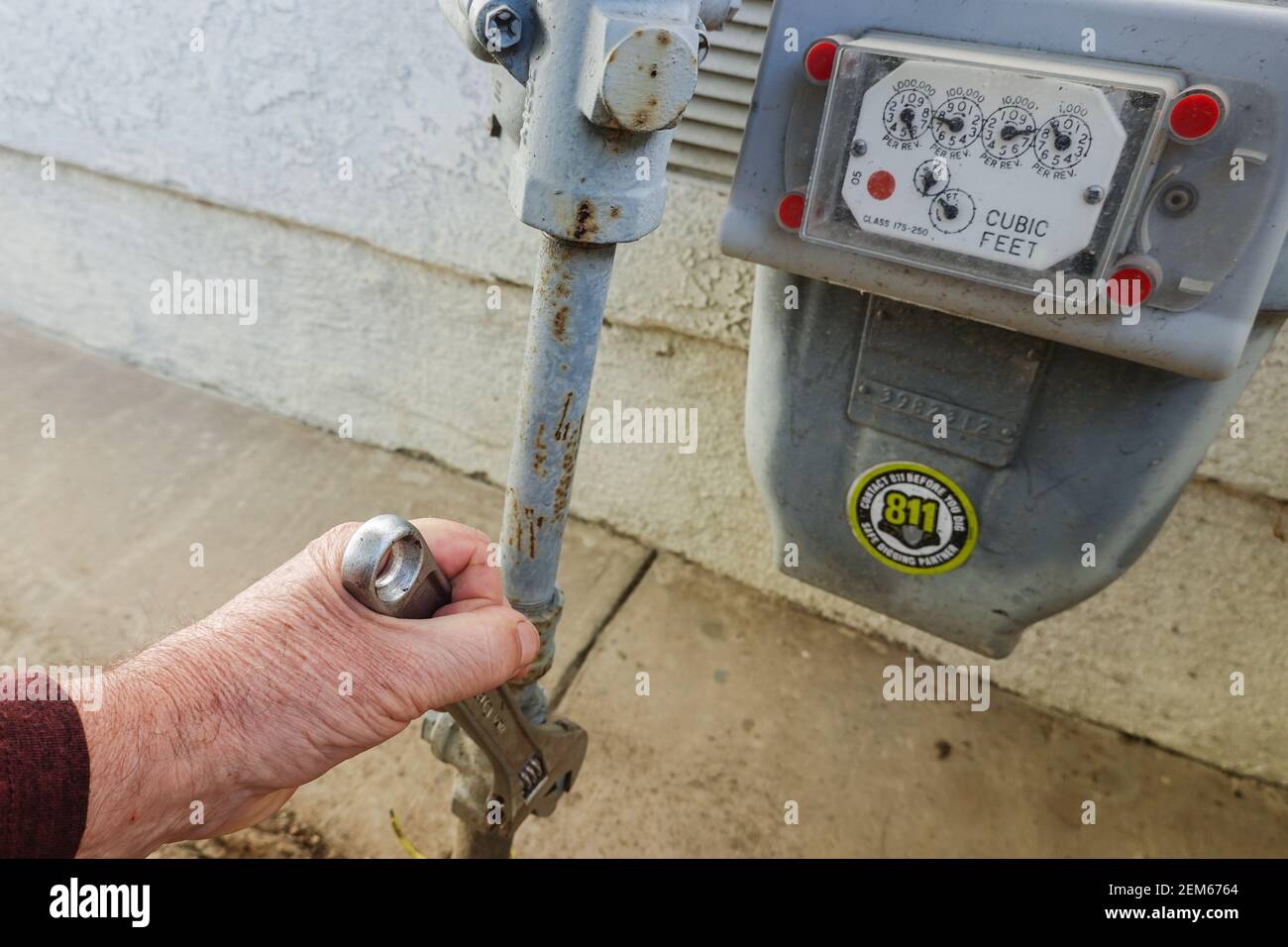 Misuratore Di Servizio Metallico Chiave Scatola Elettrica Gas - Foto 3