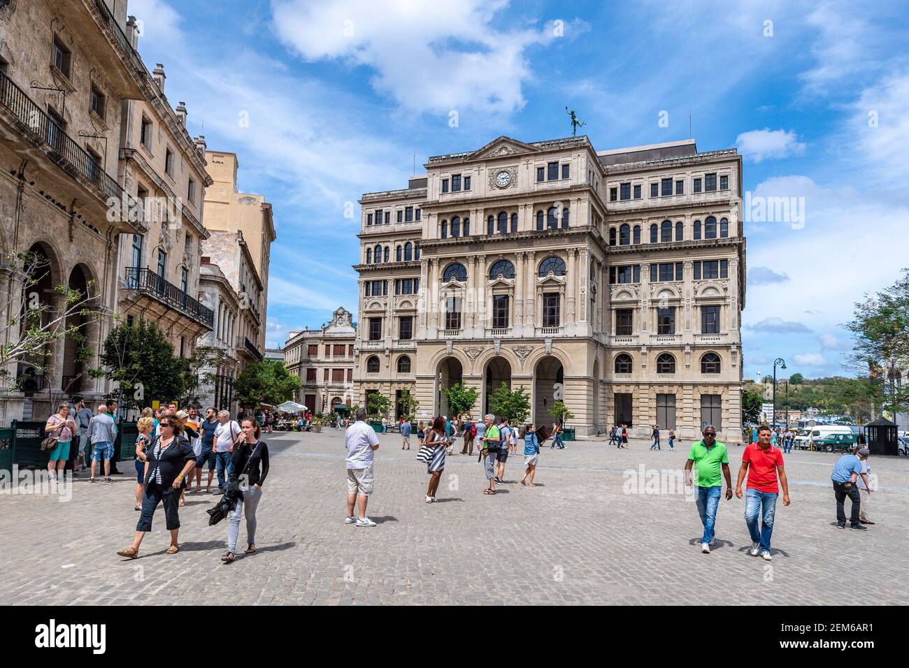 Ex edificio della Borsa di l'Avana Vecchia, Cuba Foto Stock