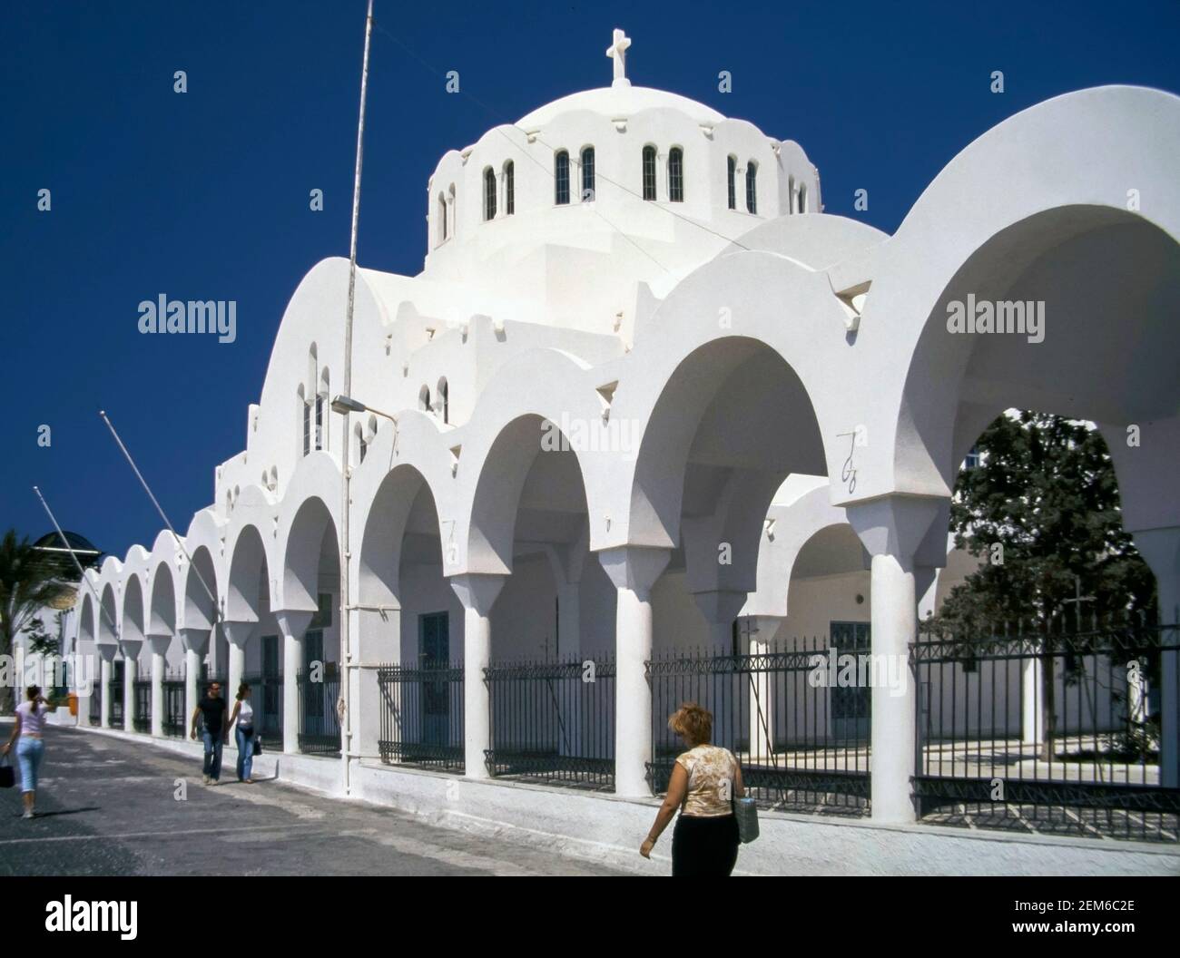 La chiesa di Candlemass a Santorini, Thera Foto Stock
