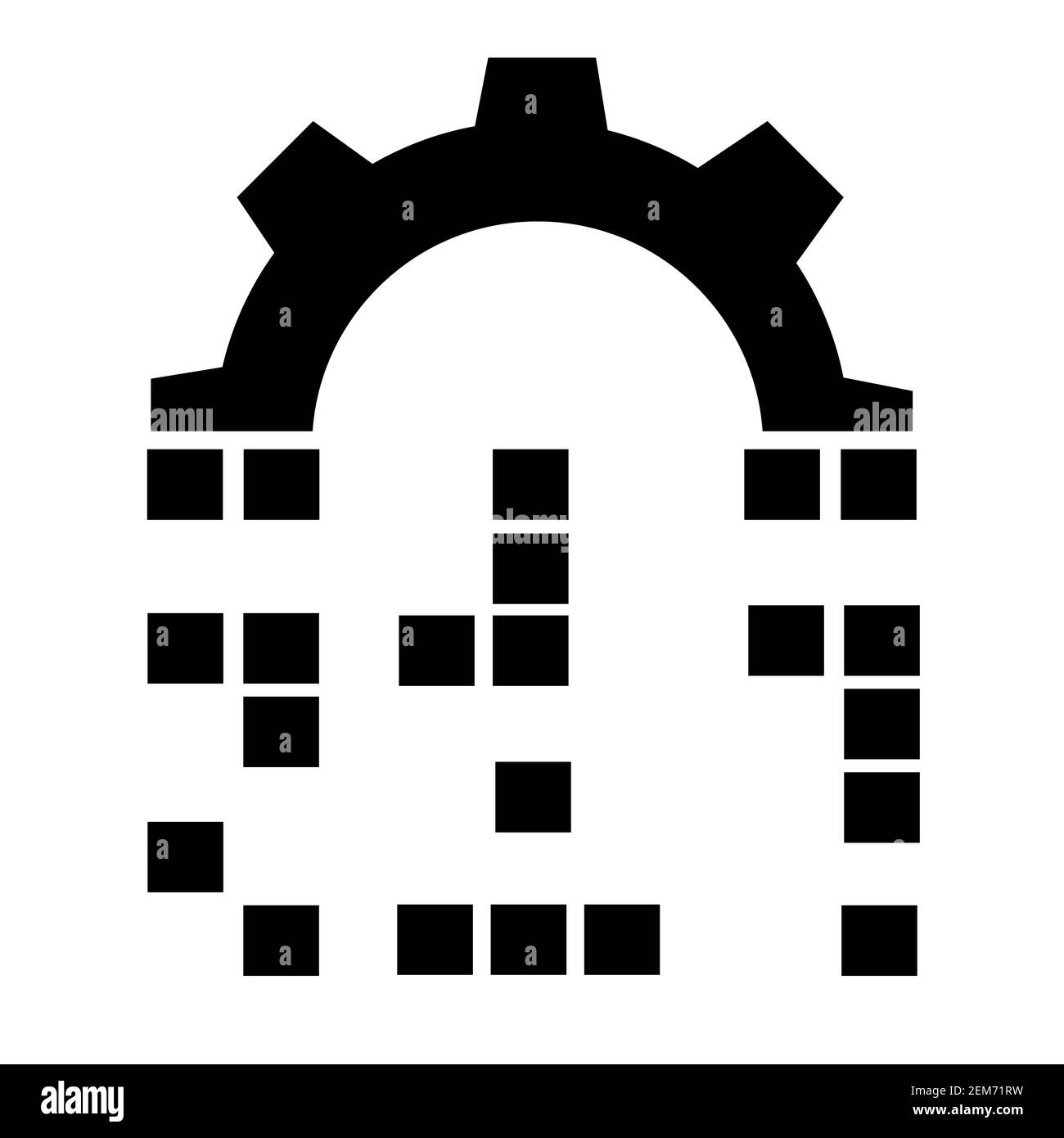 Icona di trasformazione digitale su sfondo bianco. Stile piatto. Icona dati per il design del sito Web, logo, app, UI. Simbolo dell'ingranaggio digitale. Simbolo della ruota techno Foto Stock Icona di trasformazione digitale su sfondo bianco. Stile piatto. Icona dati per il design del sito Web, logo, app, UI. Simbolo dell'ingranaggio digitale. Simbolo della ruota techno Foto Stock