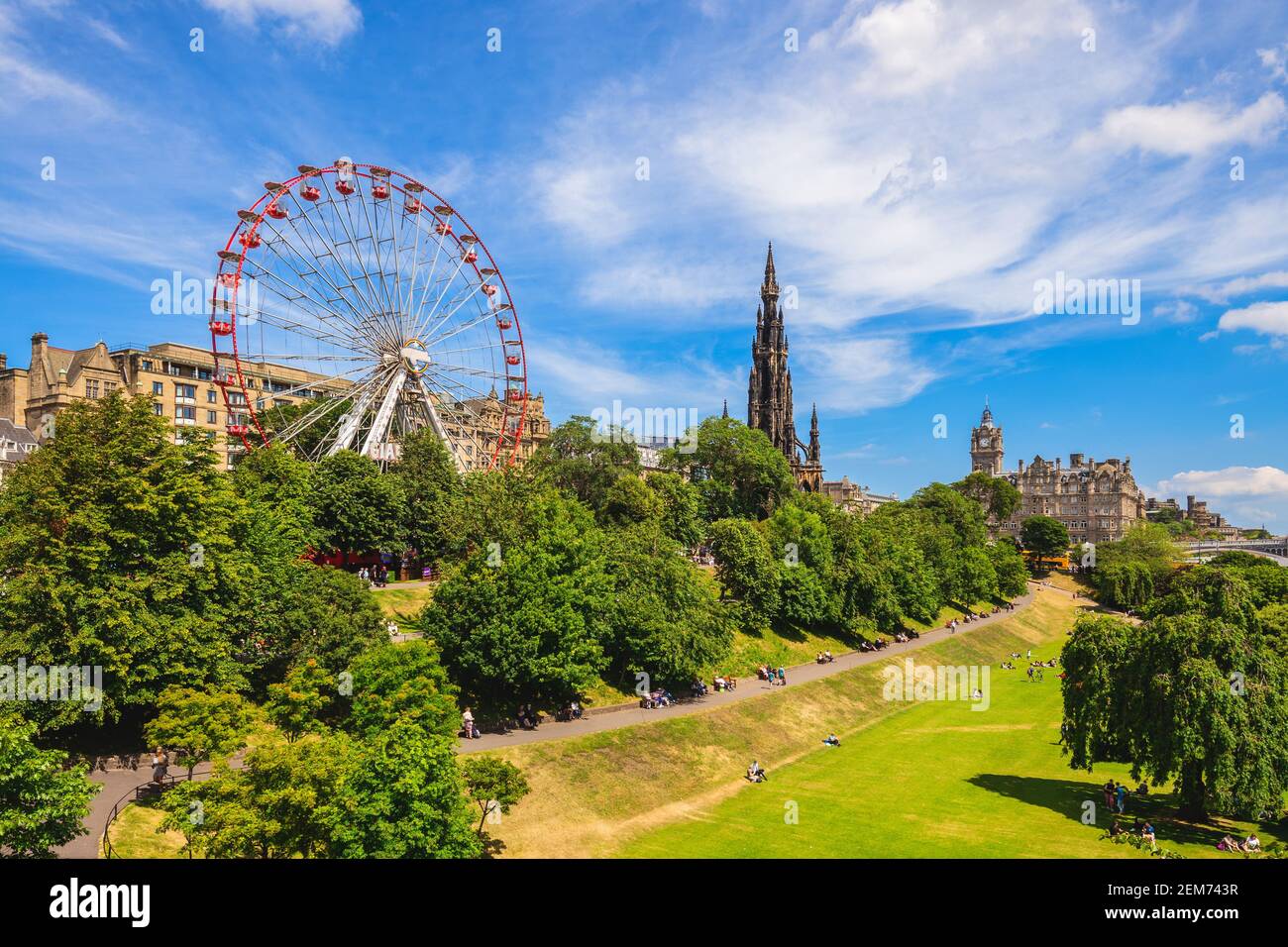 skyline di edimburgo, capitale della scozia, regno unito Foto Stock