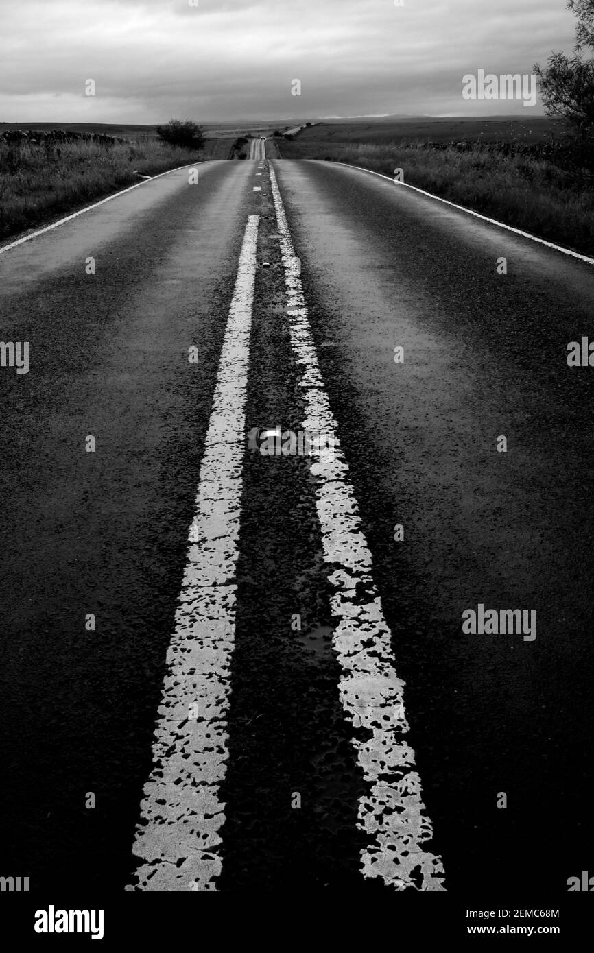 A68 Road a Corsenside, Northumberland, Inghilterra, Regno Unito Foto Stock