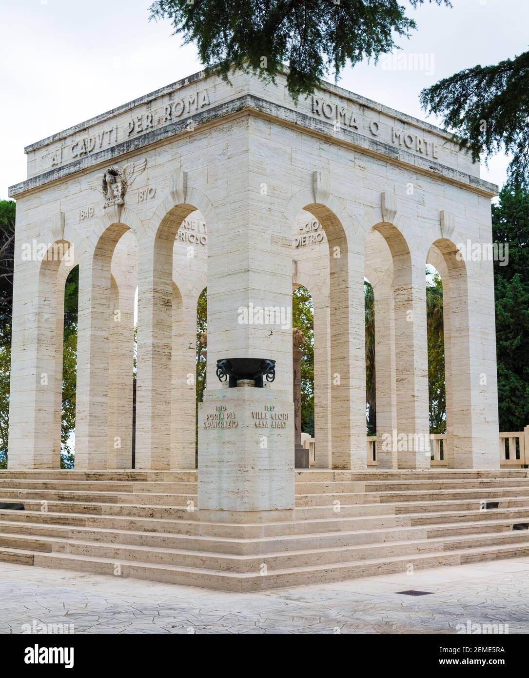 Roma, Italia - 05 ottobre 2018: Mausoleo Ossario Garibaldino a Roma Foto Stock