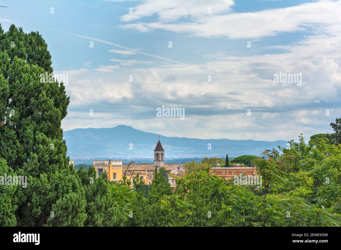 Roma, Italia - Ott 05, 2018: la splendida vista della città eterna di tetti Foto Stock