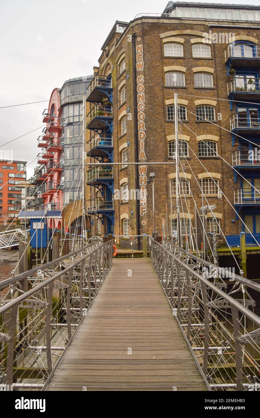 New Concordia Wharf, Londra, Regno Unito. Foto Stock