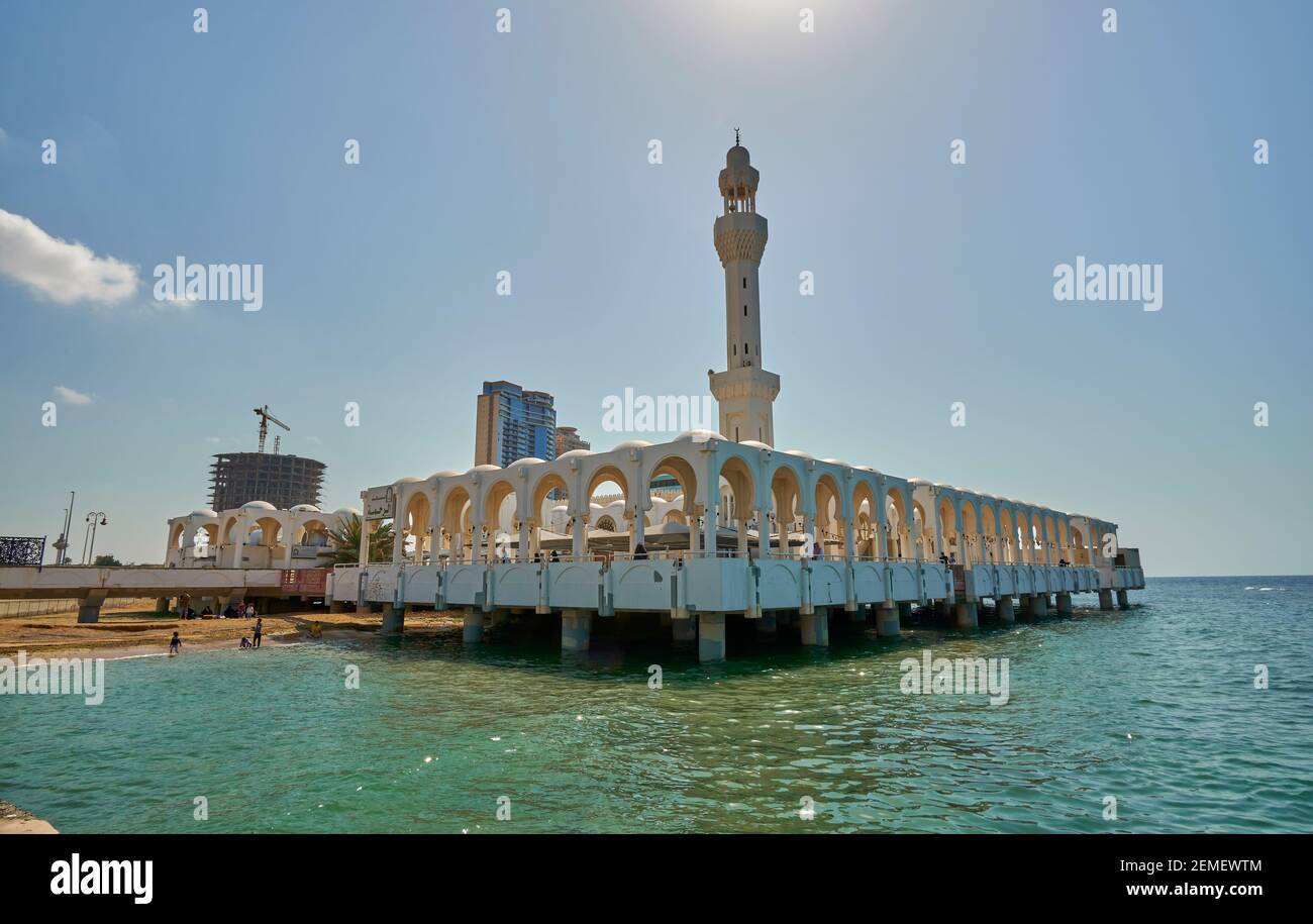 Moschea galleggiante a Jeddah, Arabia Saudita Foto Stock