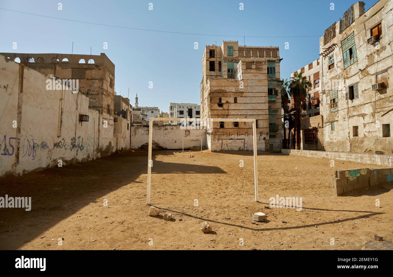 Al-Balad (arabo: البلد) è la zona storica di Jeddah Foto Stock