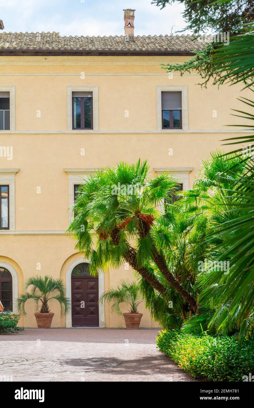 Roma, Italia - 05 ottobre 2018: Patiodel Museo di Villa Farnesina a Roma Foto Stock