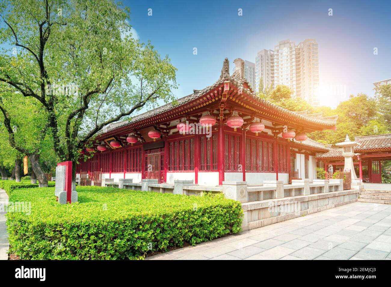 Architettura classica a Xi'an, provincia di Shaanxi, Cina. Foto Stock