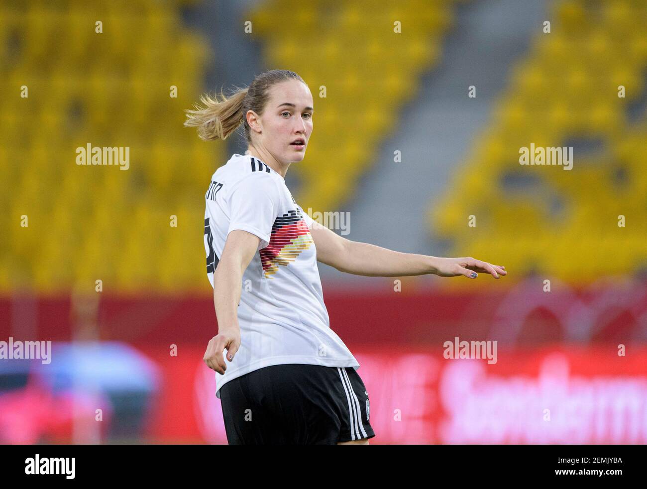 Sydney LOHMANN (GER) Soccer Laenderspiel donne, mini torneo - tre Nazioni. Un obiettivo, Germania (GER) - Belgio (bel) 2: 0, il 21 febbraio 2021 ad Aquisgrana/Germania. Â | utilizzo in tutto il mondo Foto Stock