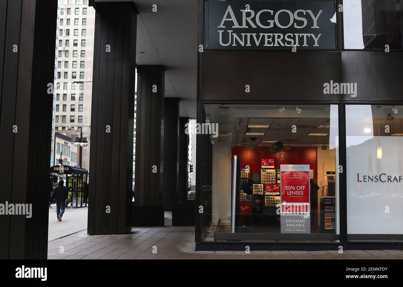 Il campus di Chicago della Argosy University su Michigan Avenue, il 7 marzo 2019. (Foto di Abel Uribe/Chicago Tribune/TNS/Sipa USA) Foto Stock