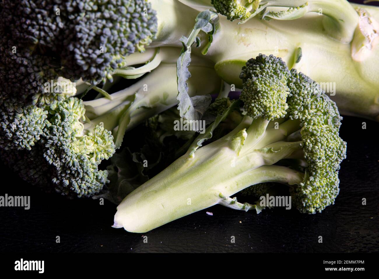 Primo piano di un broccoli Foto Stock