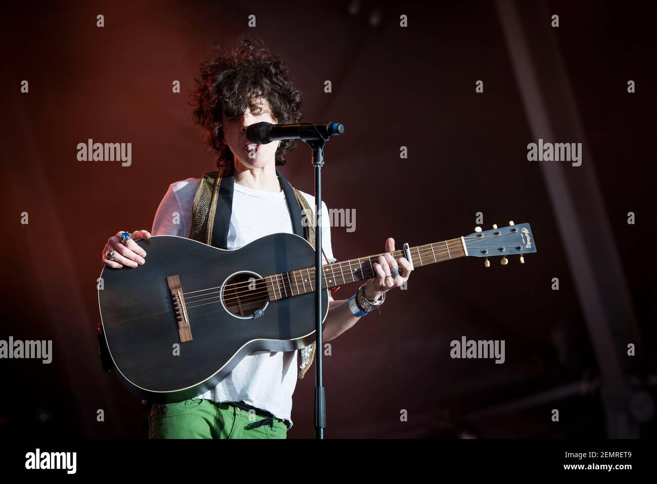 LP si esibisce dal vivo sul palco come parte della Summer Series 2018 alla Somerset House, Londra. Data immagine: Martedì 10 luglio 2018. Il credito fotografico dovrebbe essere: David Jensen Foto Stock