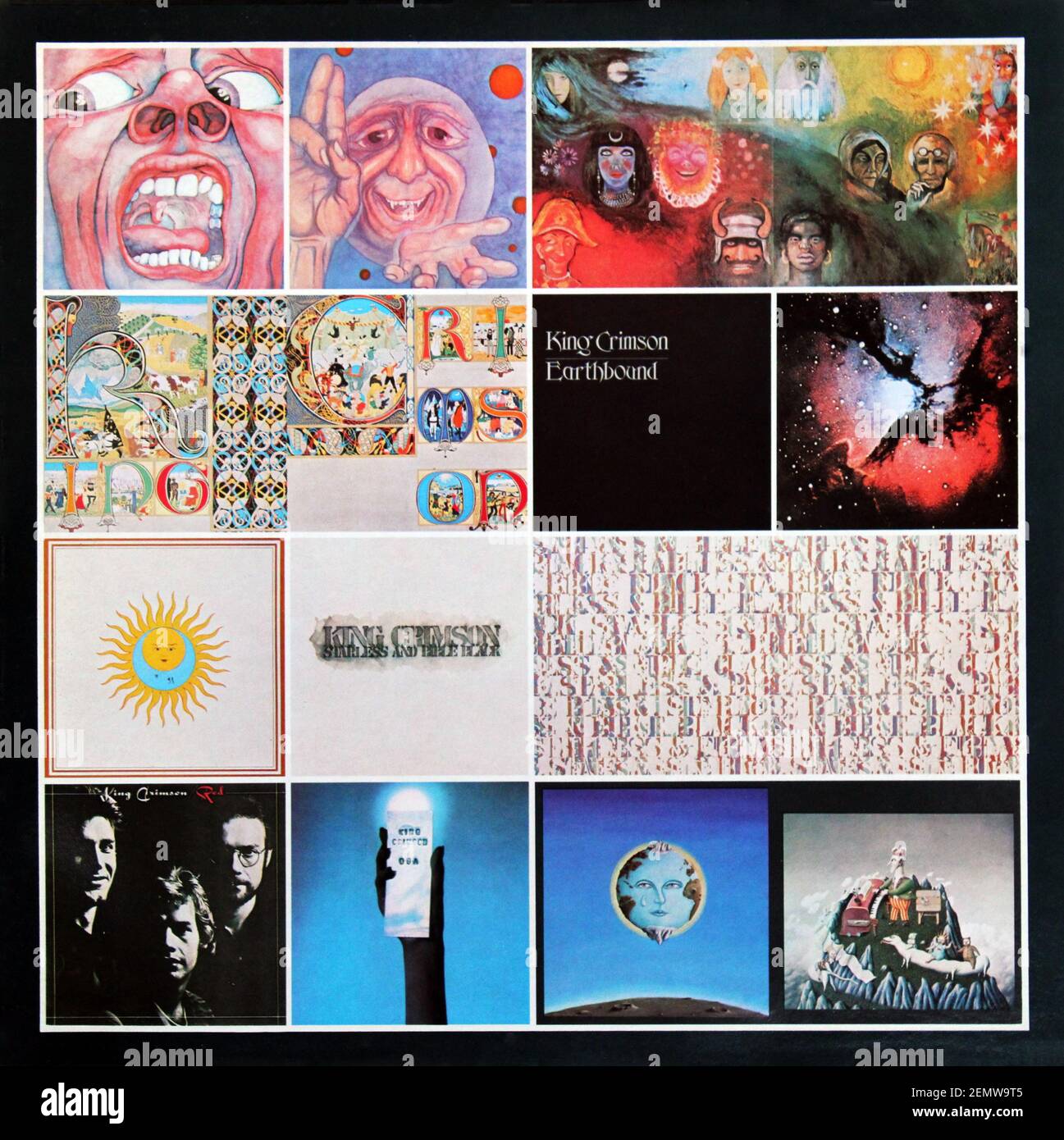 King Crimson: 1975. Compilation doppio LP copertina interna 2: The Young Person's Guide to King Crimson Foto Stock