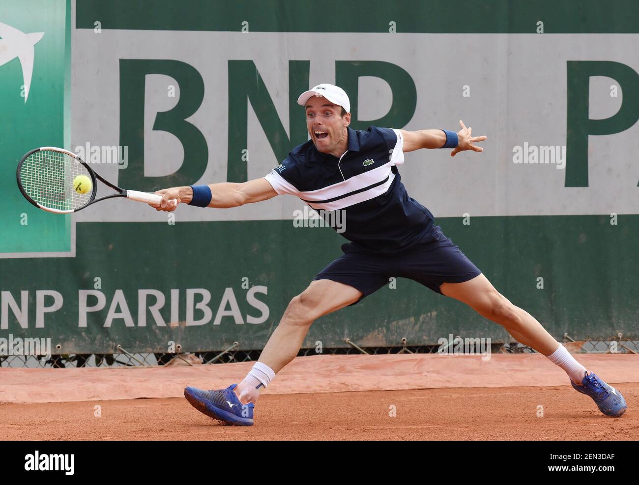 Il Torneo Roland-Garros 2019. Giorno quattro. Il tennista spagnolo Roberto  Bautista Aut durante la partita