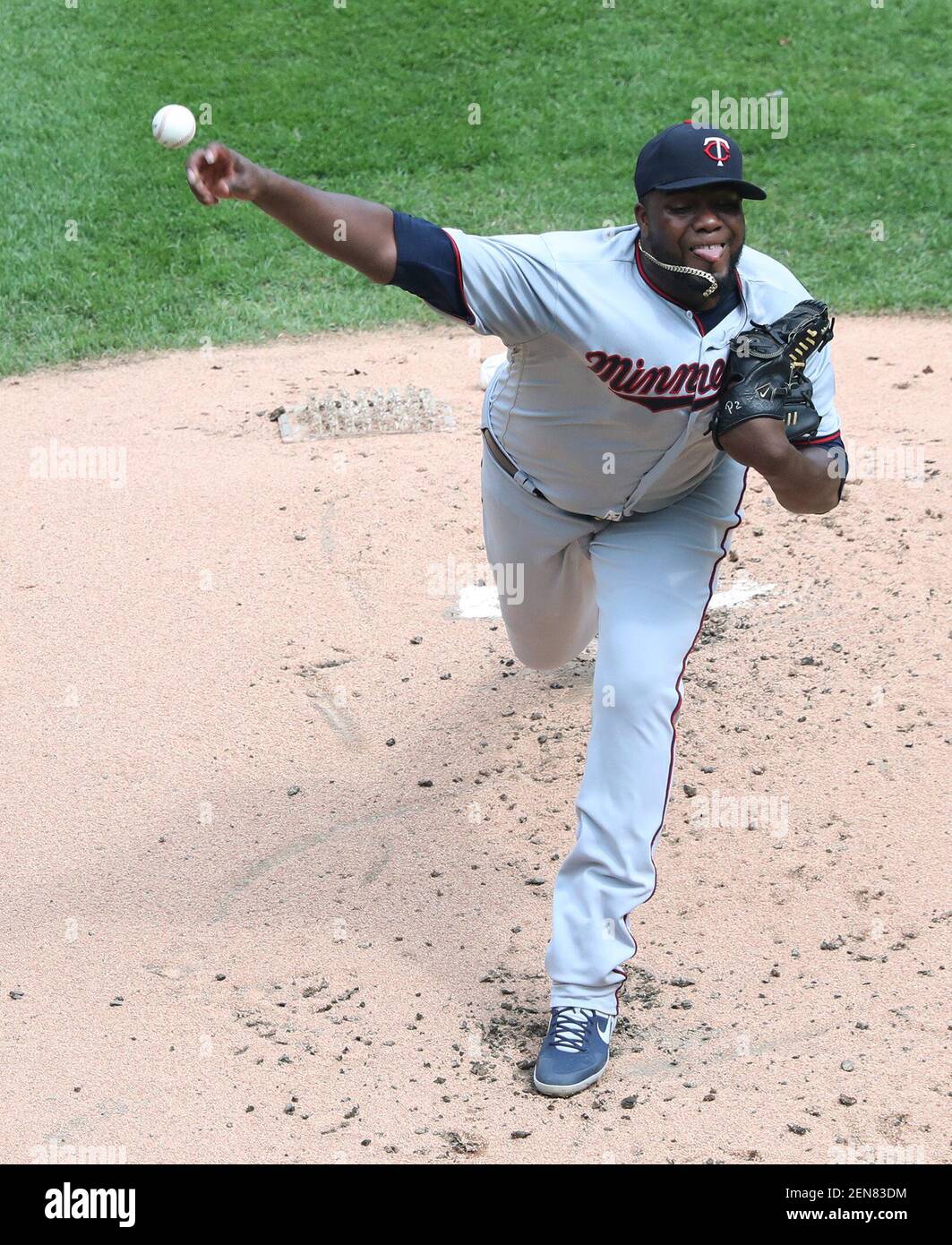 Il lanciatore Michael Pineda dei Minnesota Twins lancia contro i Chicago White Sox nel primo inning al campo Guaranteed Rate di Chicago sabato 29 giugno 2019. (Foto di John J. Kim/Chicago Tribune/TNS/Sipa USA) Foto Stock