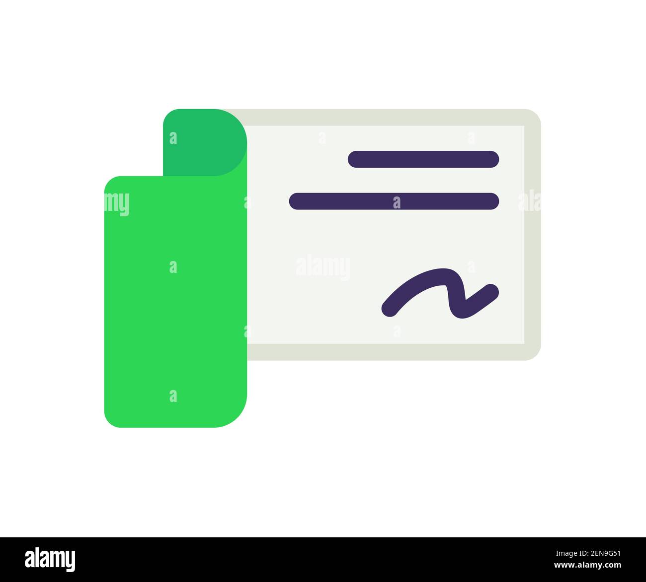 controllare l'icona singola isolata della fattura con vettore di stile piatto illustrazione del progetto Foto Stock