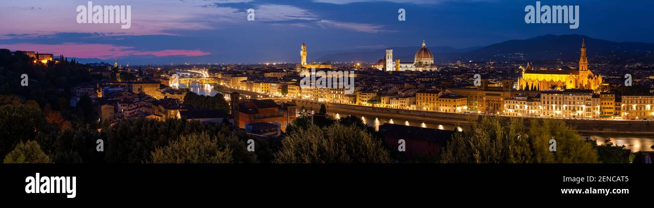 Florenz, Italien, ist für seine Geschichte berühmt. ALS Zentrum des spätmittelalterlichen europäischen Handels- und Finanzwesens war es eine der reich Foto Stock