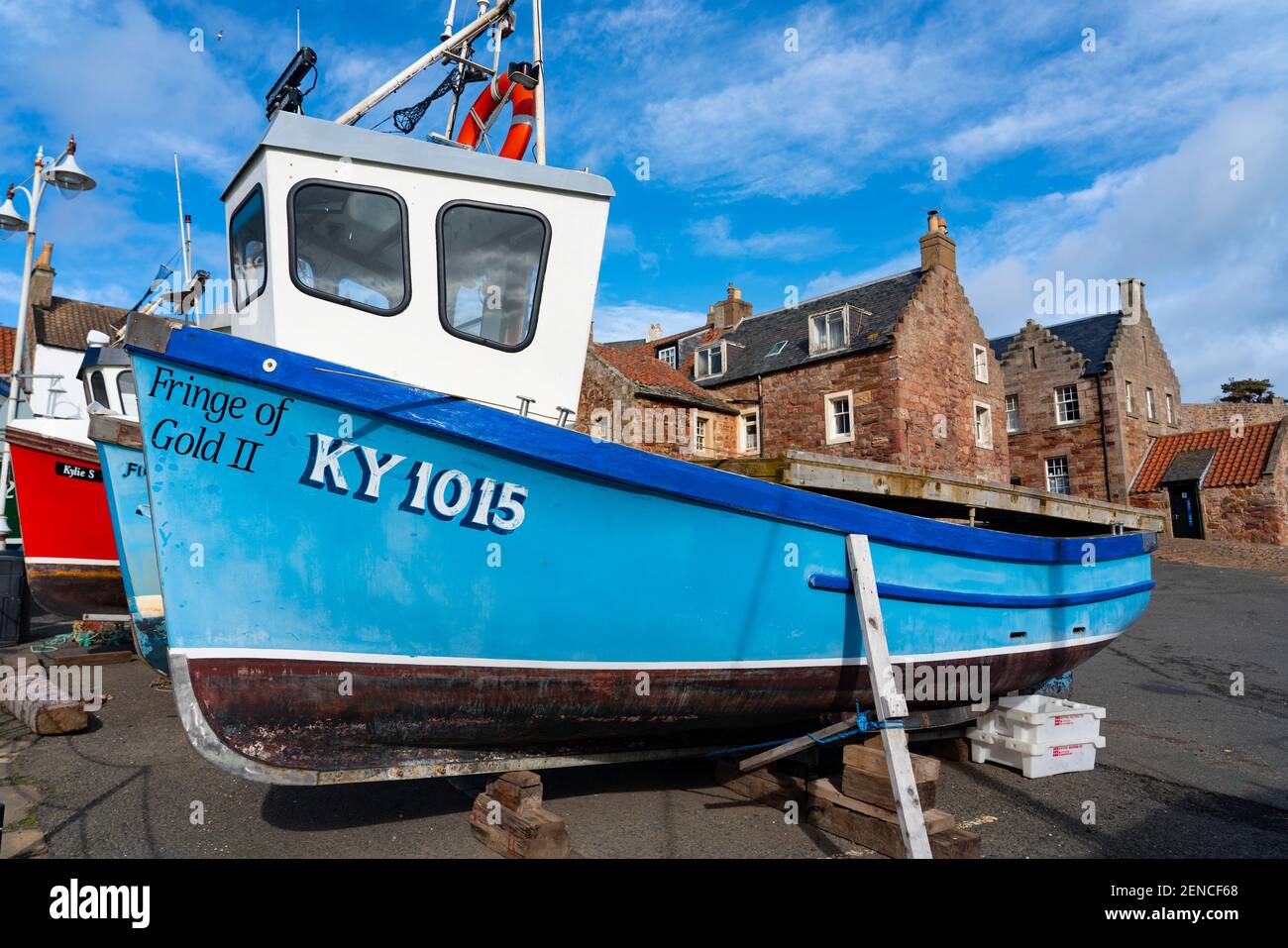 Villaggio storico e porto di Coral a est Neuk di Fife, Scozia Regno Unito Foto Stock