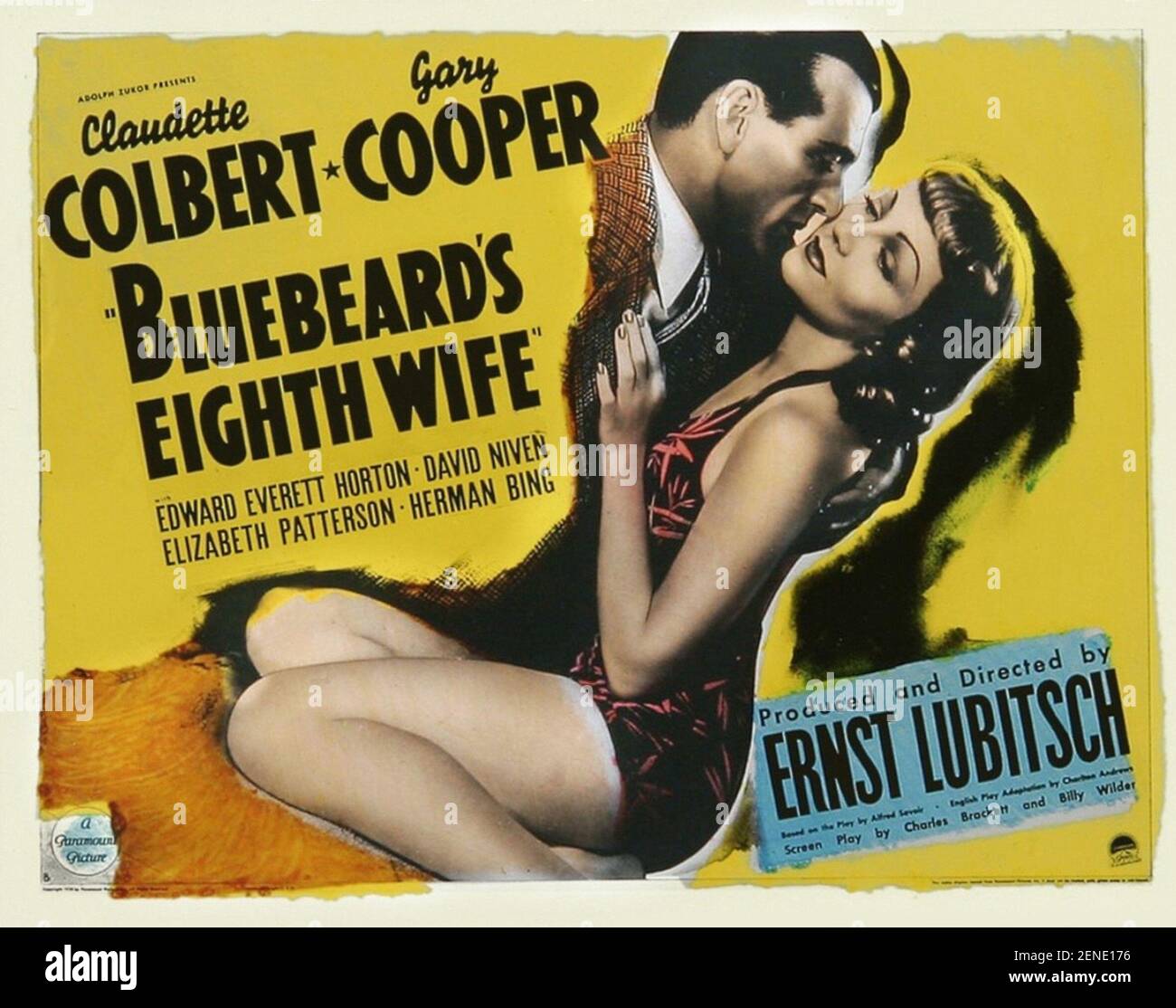 Ottava moglie di Bluebeard anno : 1938 - USA regista : Ernst Lubitsch Claudette Colbert, Gary Cooper poster americano Foto Stock