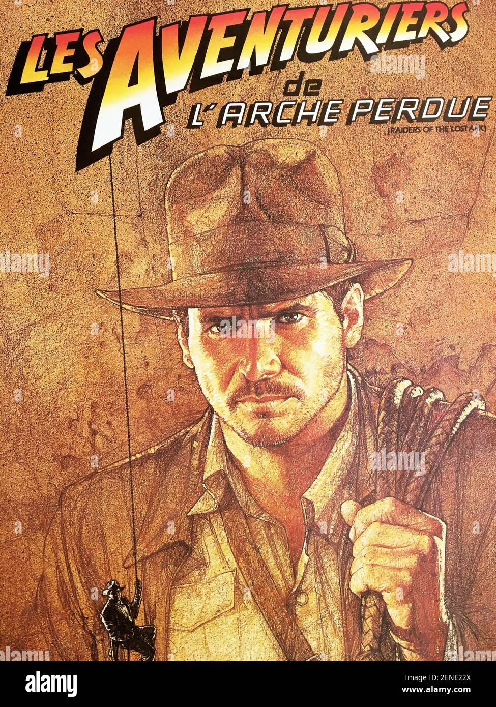 Raiders of the Lost Ark Year : 1981 USA Director : Steven Spielberg poster francese Foto Stock