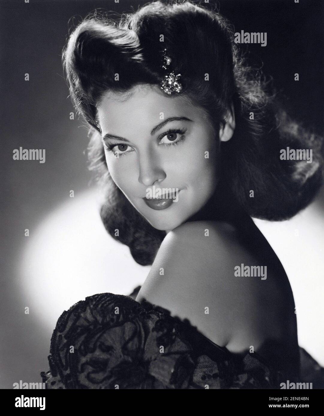 AVA Gardner Ava di Laszlo Willinger, il famoso fotografo di ritratti MGM. 1942 Foto Stock