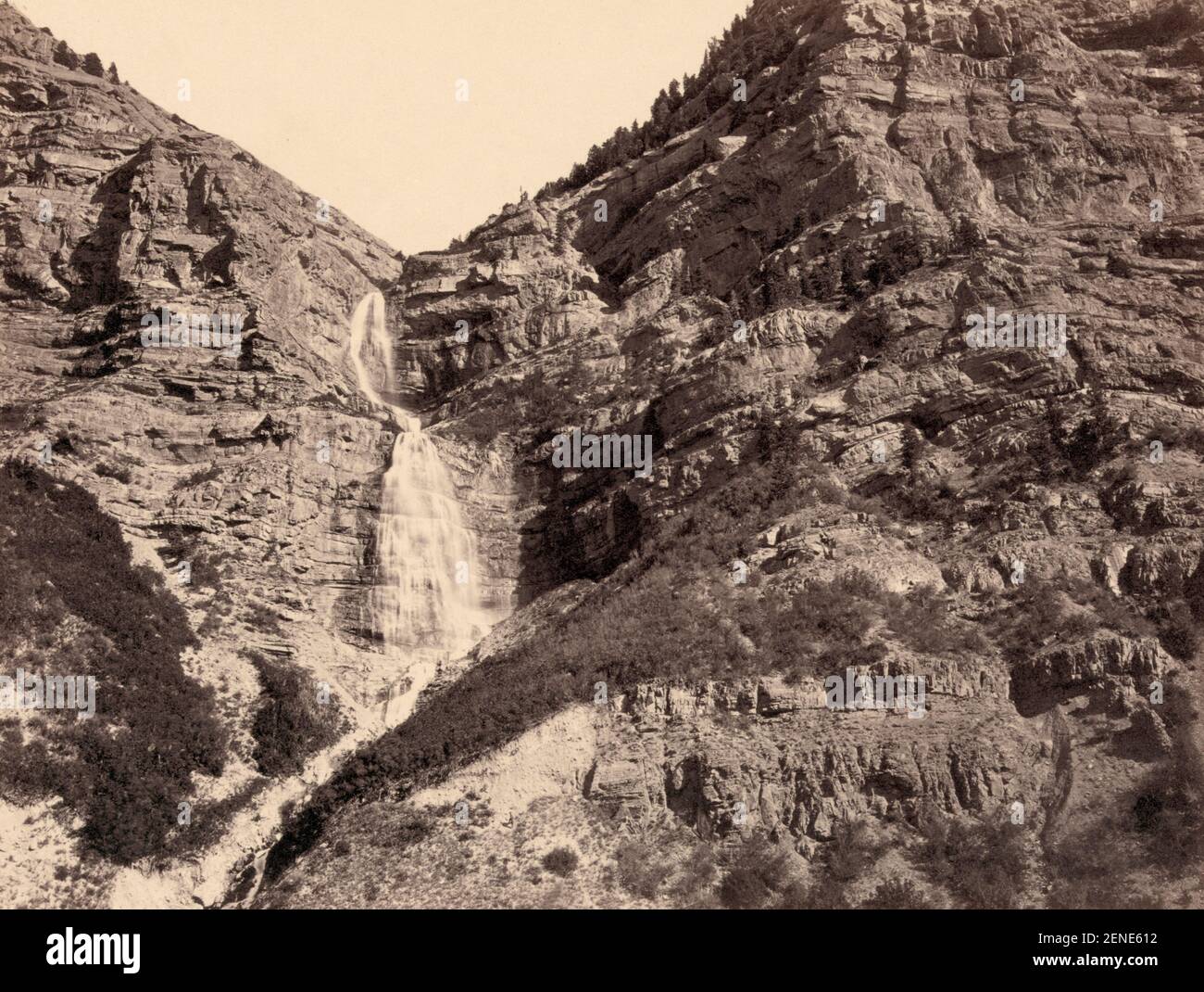 Provo Fall, Utah - Timothy o'Sullivan, 1869 Foto Stock