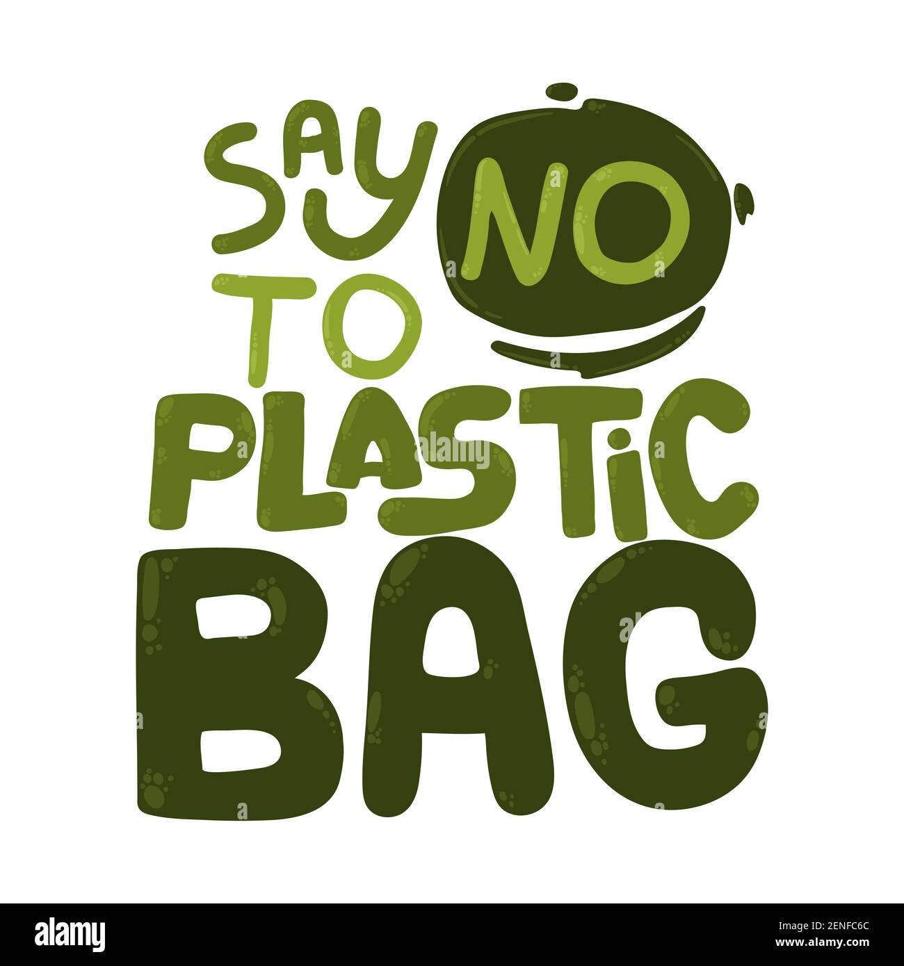 Eco borsa slogan scritto a mano. Scritta di stile di vita senza sprechi. Senza plastica. Tipografia moderna per scegliere uno stile di vita ecocompatibile. Cartolina vettoriale. Illustrazione Vettoriale