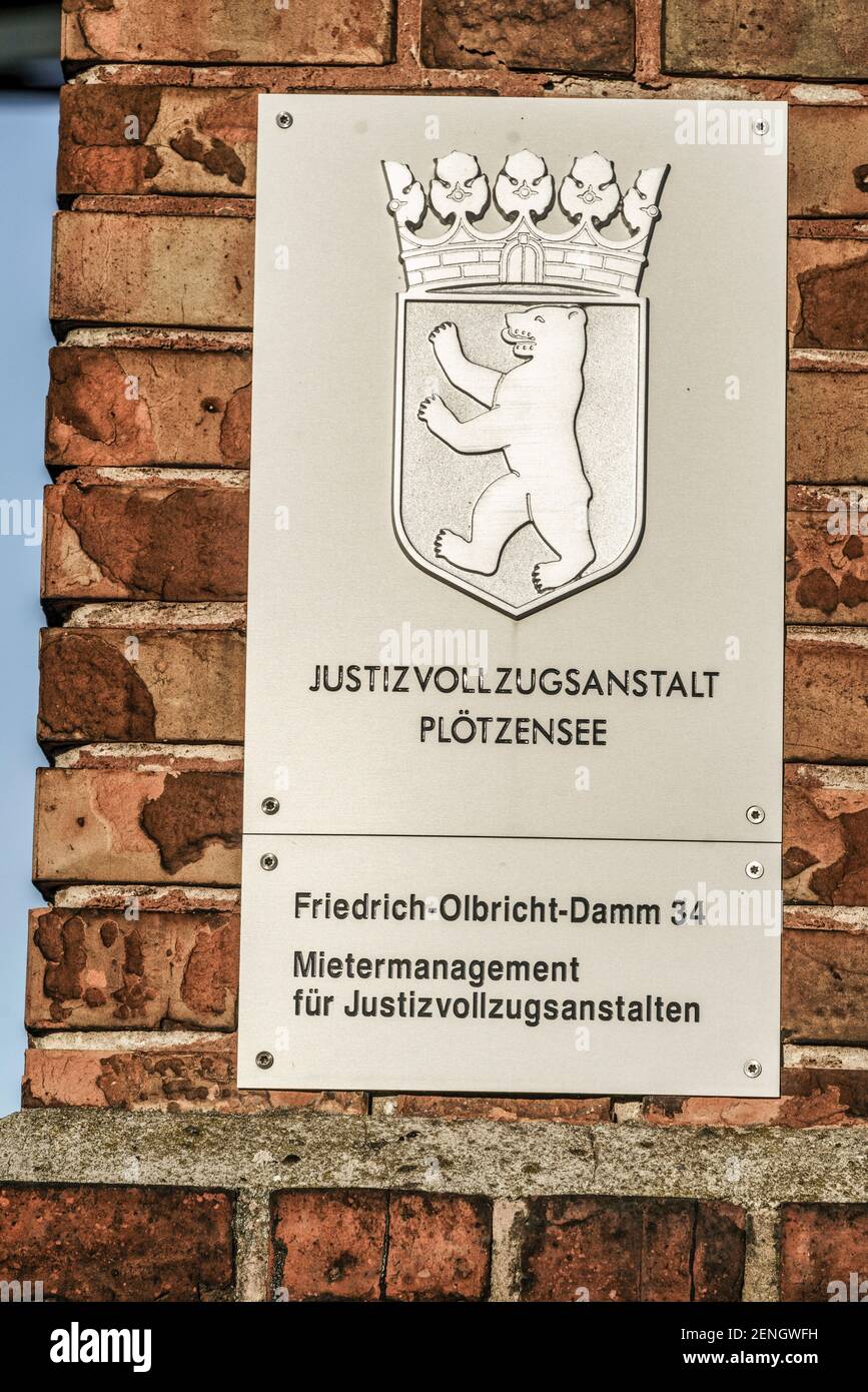 JVA Ploetzensee, Justizvollzugsanstalt, Swild, Berlin-Ploetzensee, Deutschland, Europa Foto Stock
