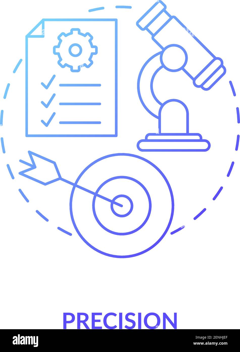 Icona concetto di precisione Illustrazione Vettoriale