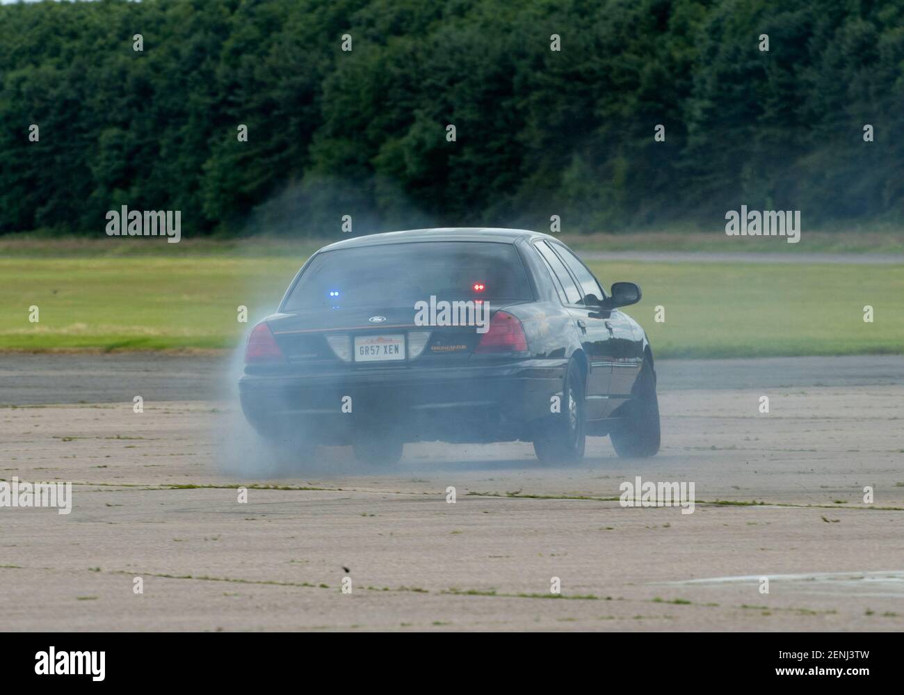 Black Ford Crown Victoria P71 American Police Car Foto Stock