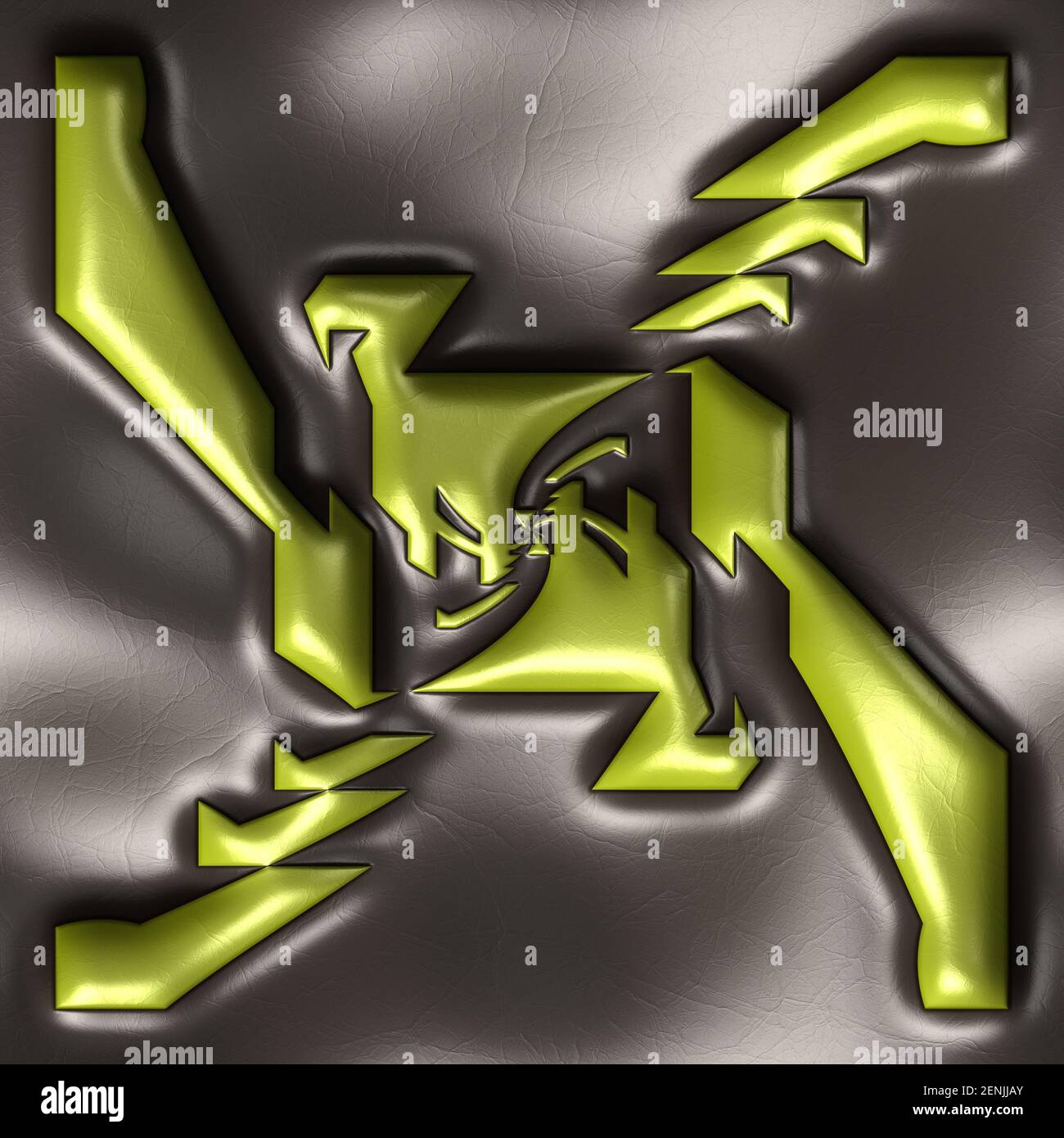 Elegante piastrella di fondo con motivo in rilievo su pelle Foto Stock