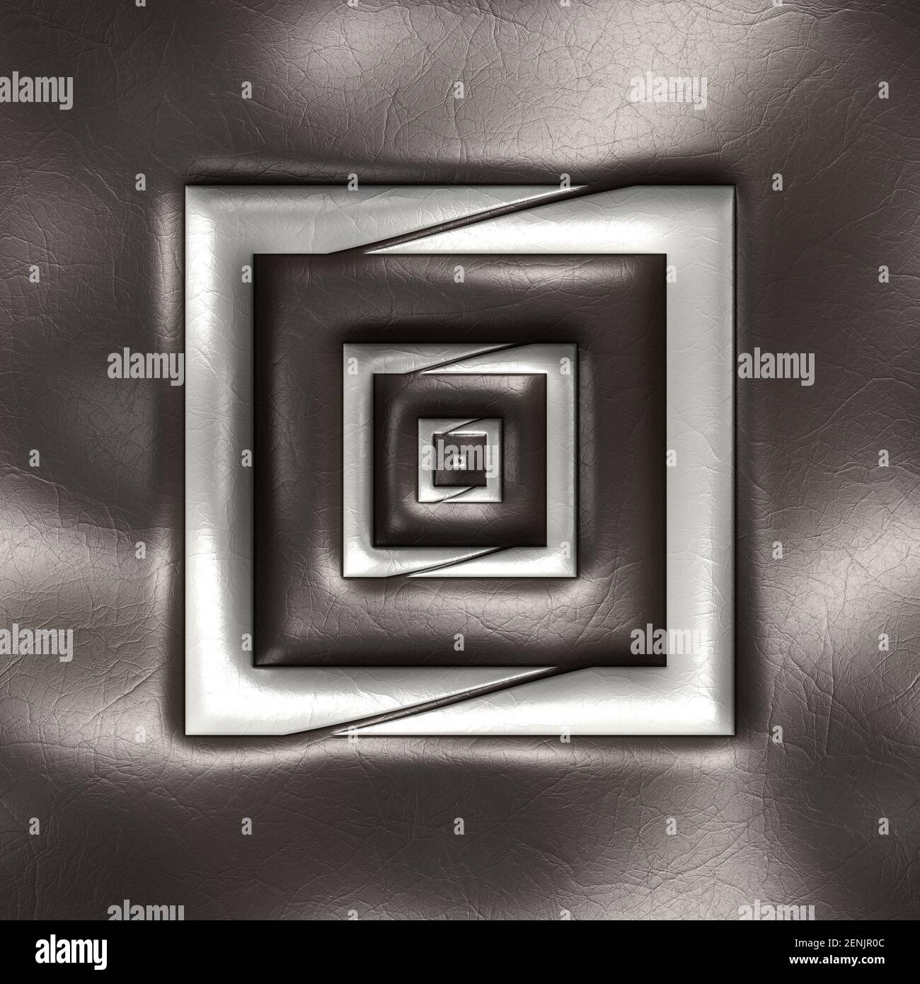 Elegante piastrella di fondo con motivo in rilievo su pelle Foto Stock