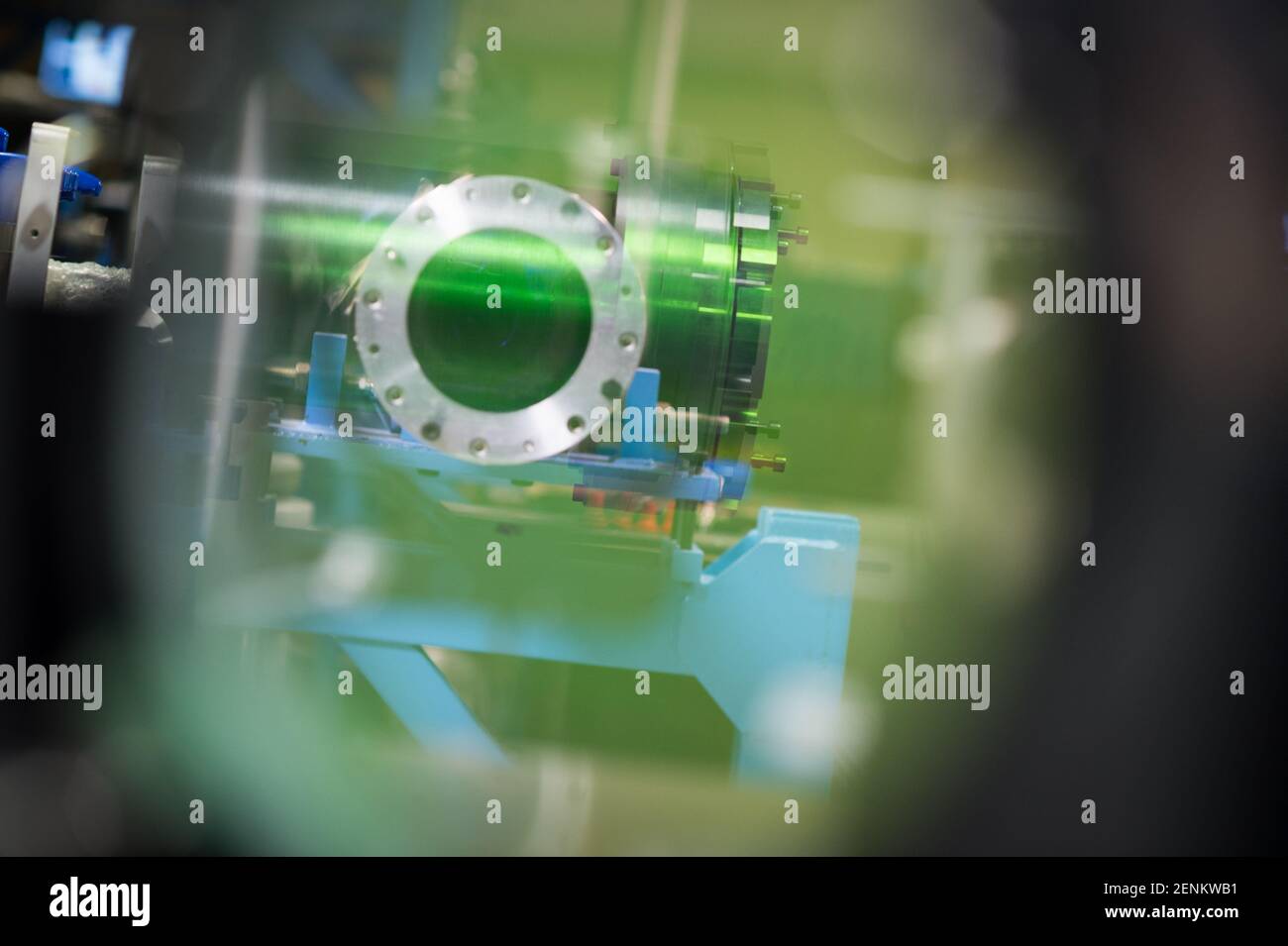 Laser Vulcan all'interno della centrale laser presso il Rutherford Appleton Laboratory, Harwell, Oxfordshire, Regno Unito. Foto Stock