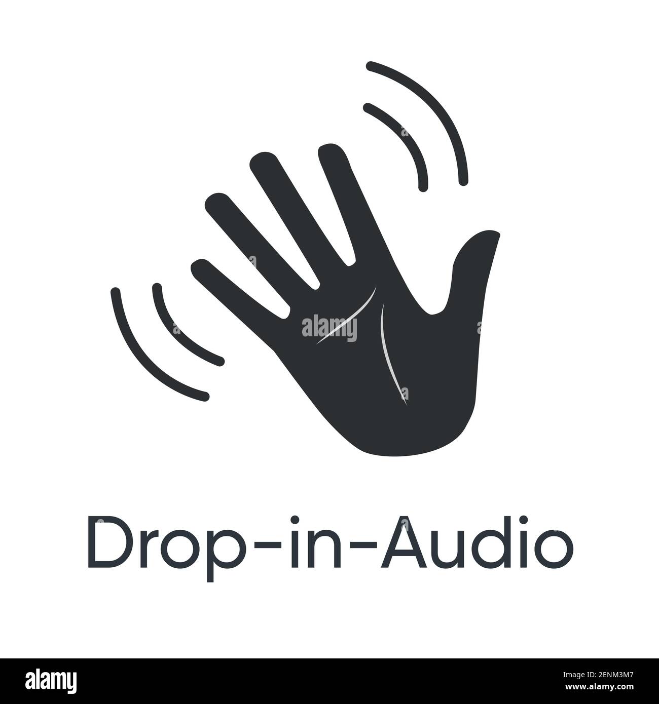 Drop in audio, concetto di chat vocale. Il clubhouse rilascia l'audio. Invito clubhouse Illustrazione Vettoriale