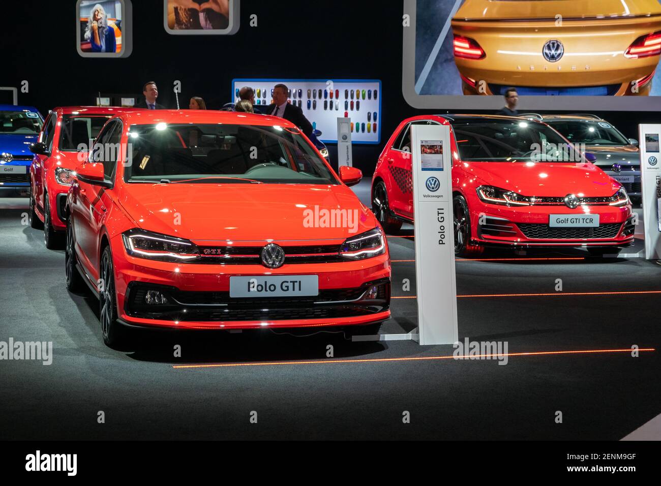 Volkswagen Polo GTI al Salone Autosalon di Bruxelles. Belgio - 18 gennaio  2019 Foto stock - Alamy